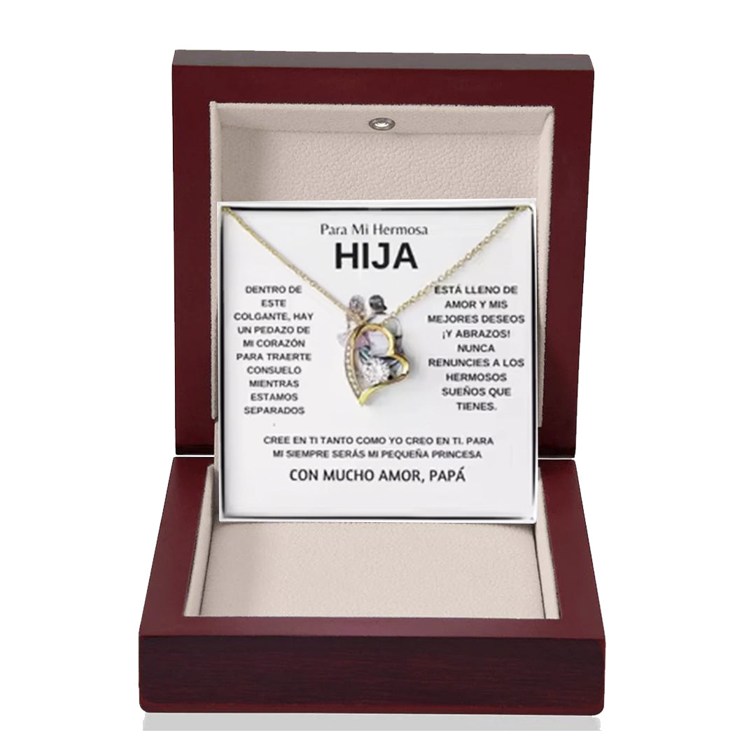 Collar Corazón “Amor” de Papá para Hija