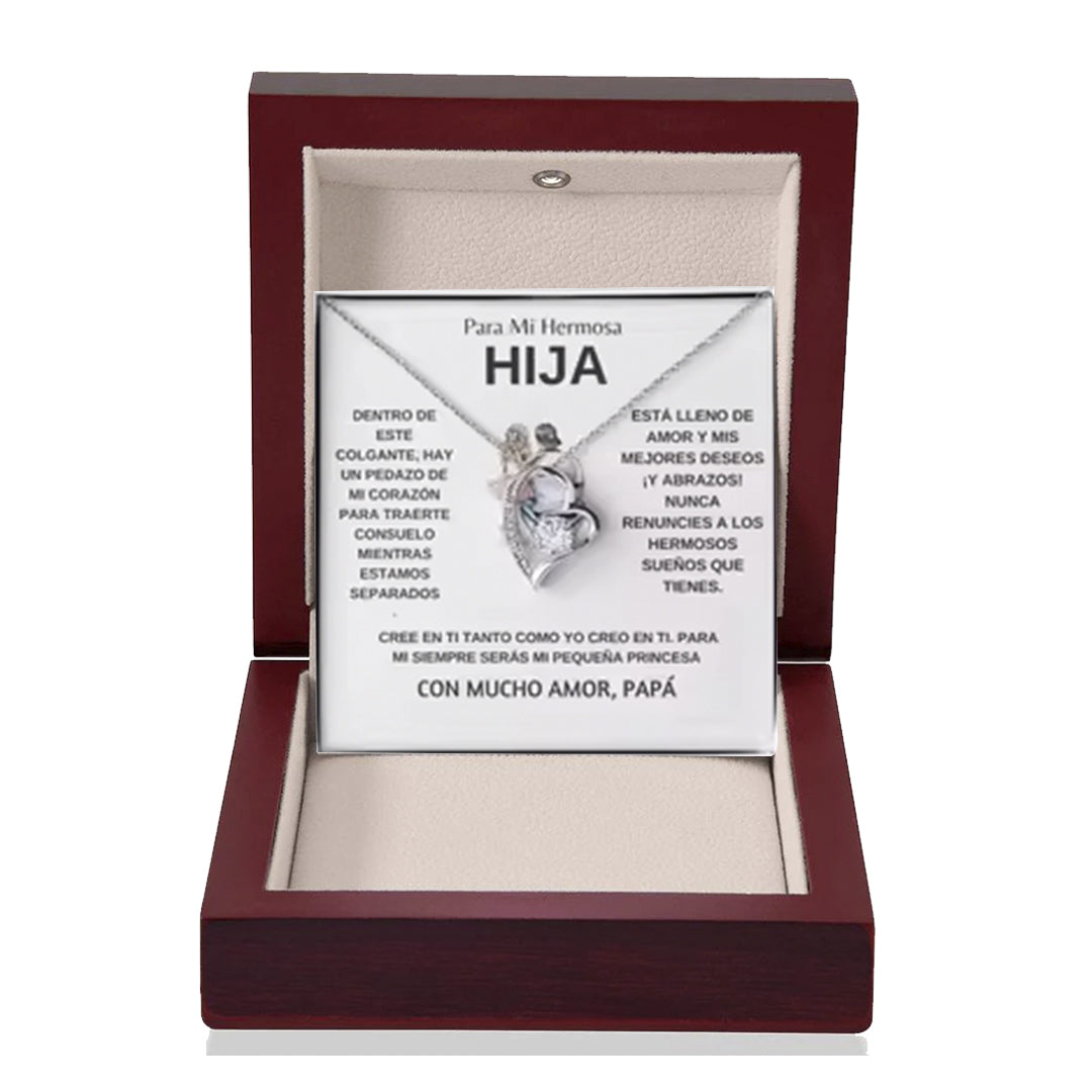 Collar Corazón “Amor” de Papá para Hija